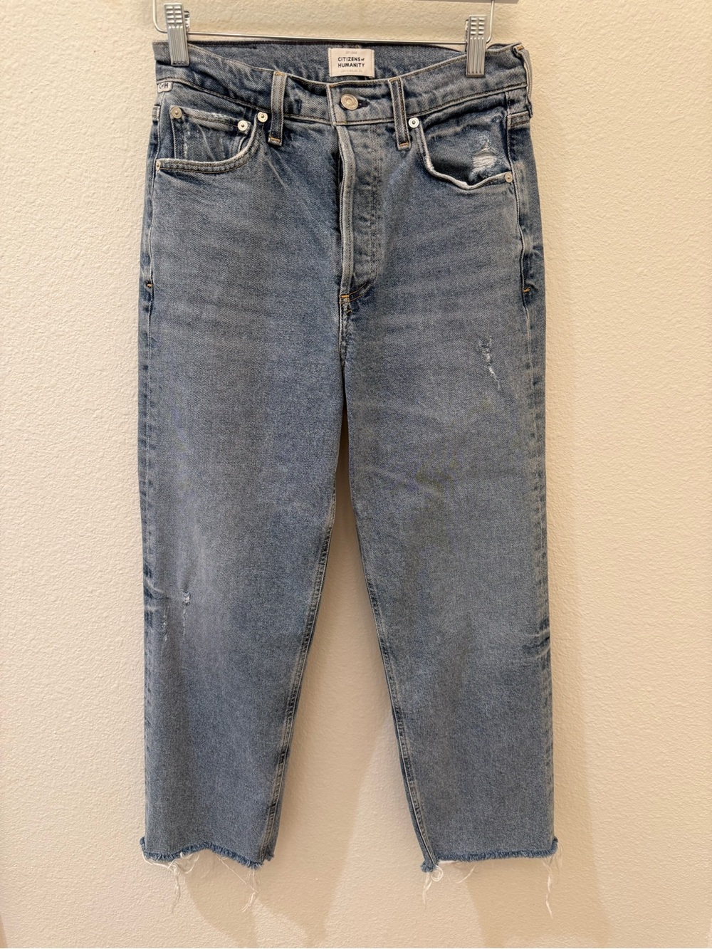 Citizens Of Humanity Light Blue Relaxed Crop Jeans